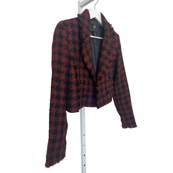 House Of Harlow 1960 Cropped Houndstooth Blazer Jacket - Picture 2 of 7